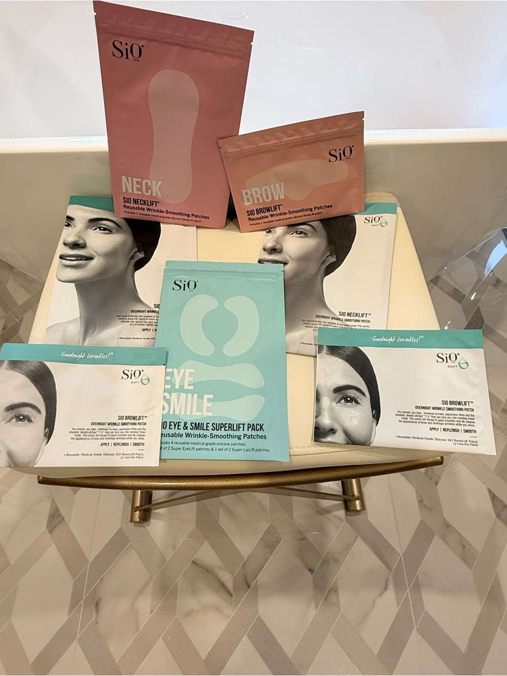 Sio Beauty Neck & Brow Silicone Smoothing Patch Set